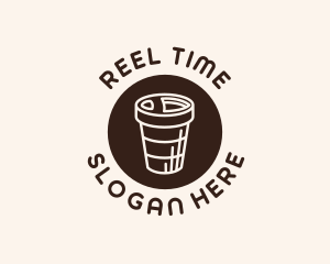 Stroke Coffee Cup logo design