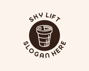 Stroke Coffee Cup logo design