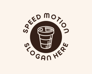 Stroke Coffee Cup logo design