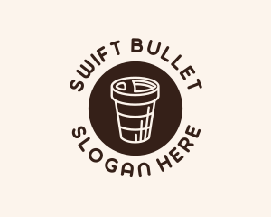 Stroke Coffee Cup logo design