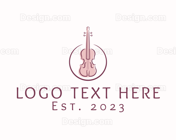 Violin String Music Instrument Logo