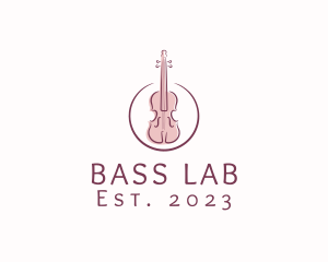 Violin String Music Instrument logo design