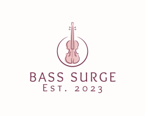 Violin String Music Instrument logo design