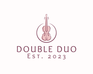 Violin String Music Instrument logo design