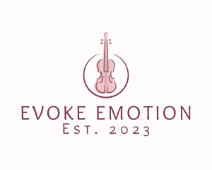 Violin String Music Instrument logo design