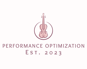 Violin String Music Instrument logo design