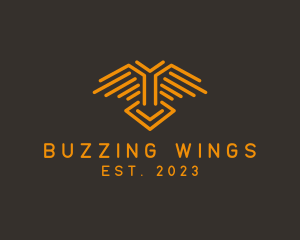 Aviation Wing Line logo design