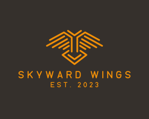 Aviation Wing Line logo design