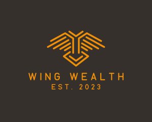 Aviation Wing Line logo design