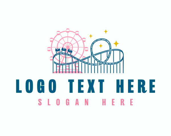 Roller Coaster logo example 1