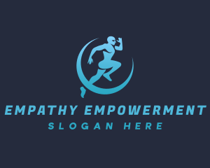 Jogging Man Exercise logo design