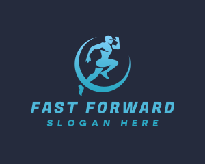 Jogging Man Exercise logo design