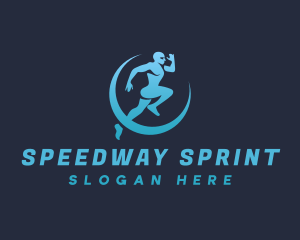 Jogging Man Exercise logo design