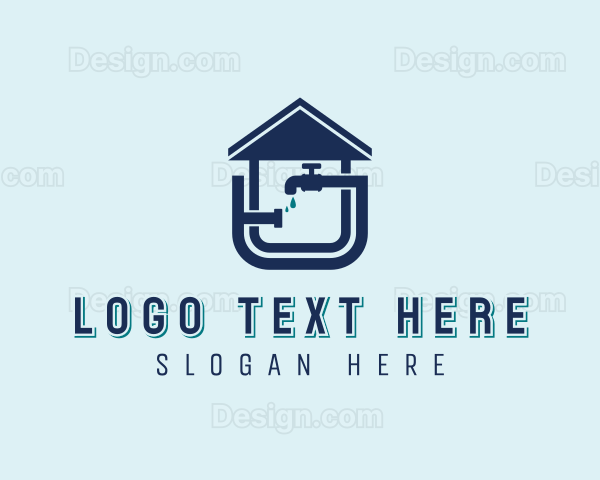 Faucet Pipe Plumber Logo