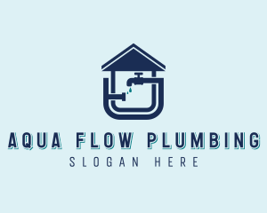 Faucet Pipe Plumber logo design