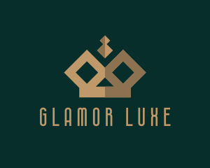 Luxe Golden Crown  logo design