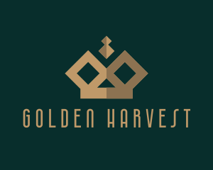 Luxe Golden Crown  logo design