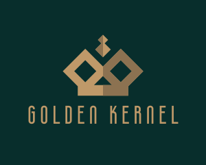 Luxe Golden Crown  logo design