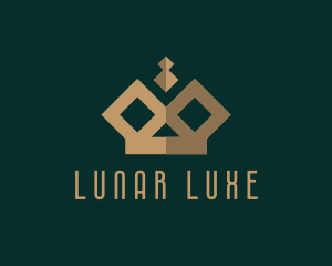 Luxe Golden Crown  logo design