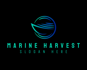 Cruise Boat Marine logo design