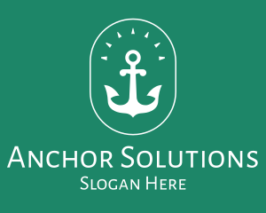 Stylish Marine Anchor logo
