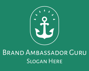 Stylish Marine Anchor logo design