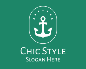 Stylish Marine Anchor logo