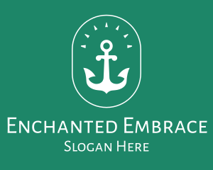 Stylish Marine Anchor logo design