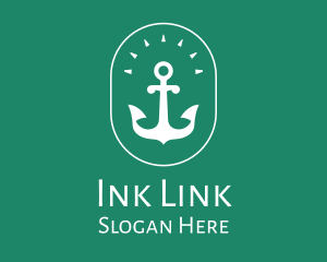 Stylish Marine Anchor logo design