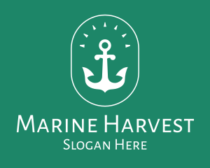 Stylish Marine Anchor logo design