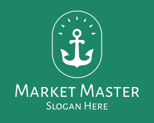 Stylish Marine Anchor logo design