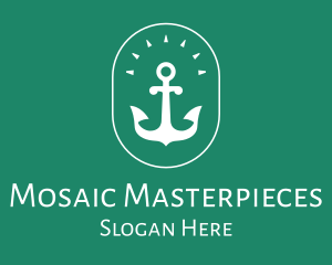 Stylish Marine Anchor logo design