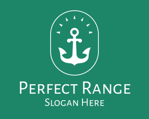 Stylish Marine Anchor logo design