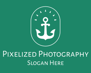 Stylish Marine Anchor logo design