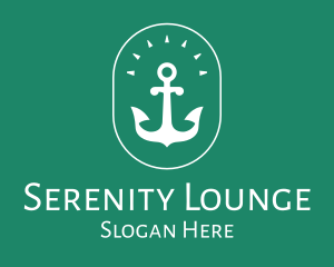 Stylish Marine Anchor logo design