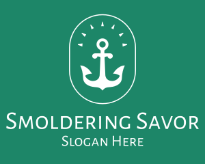 Stylish Marine Anchor logo design