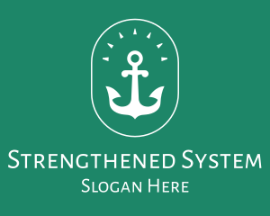 Stylish Marine Anchor logo design