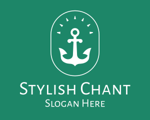 Stylish Marine Anchor logo design