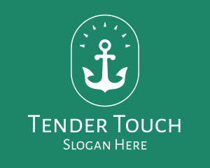 Stylish Marine Anchor logo design