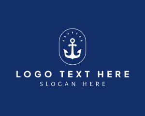 Stylish Marine Anchor logo