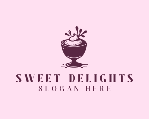 Dessert Sundae Creamery logo design