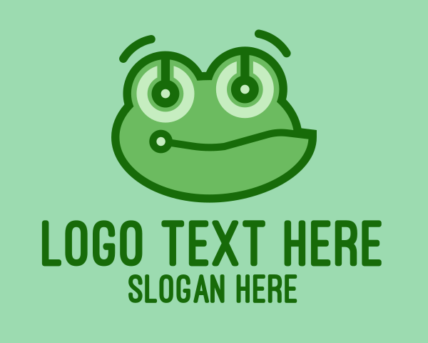 Green Frog logo example 4