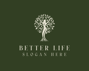 Natural Tree Woman logo design