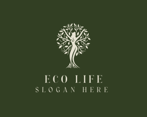 Natural Tree Woman logo design