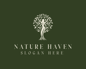 Natural Tree Woman logo design