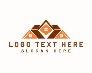 House Roofing Construction Logo