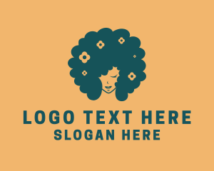 Beautiful Afro Hair Woman  logo