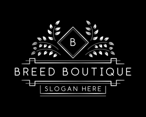 Minimalist Boutique Leaves  logo design