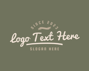 Vintage Retro Hipster Banner logo