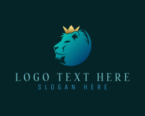 Elegant Crown Lion logo